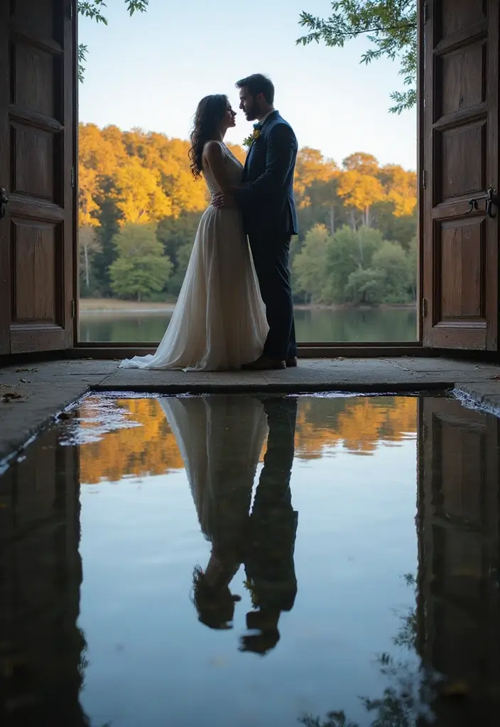 13 Creative Wedding Photo Ideas for Bride and Groom That Will Leave You Speechless! - 10. Creative Reflections