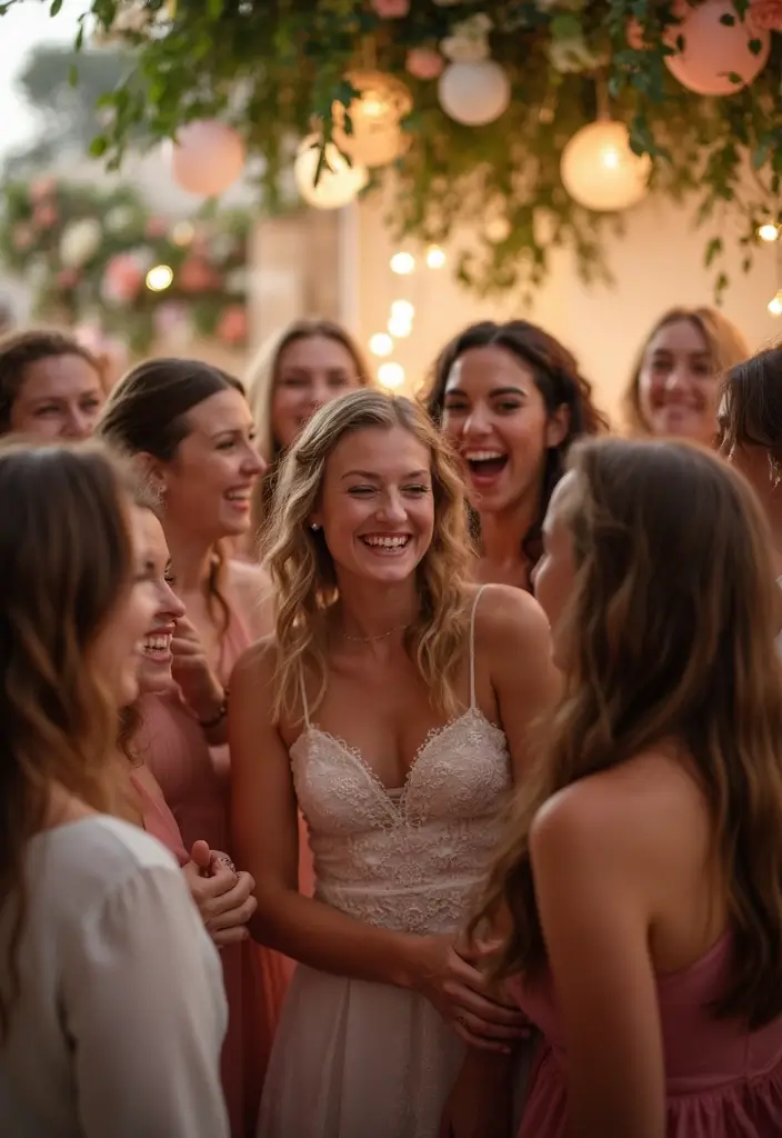 15 Candid Wedding Photo Ideas to Capture Joy in Every Moment - 6. Group Shots with a Twist