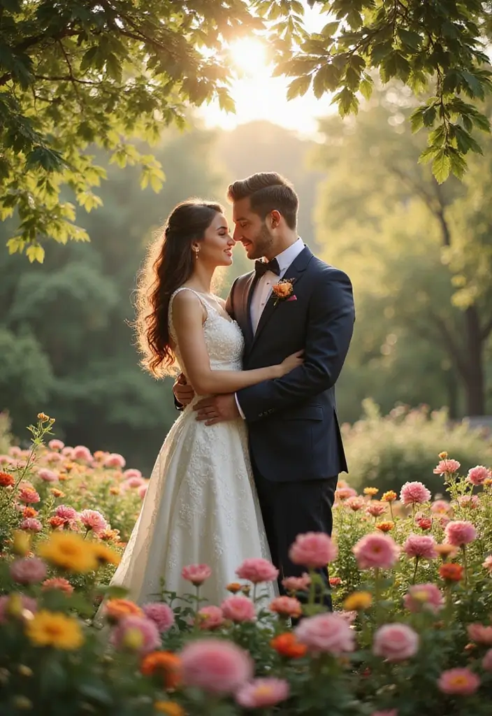 15 Jaw-Dropping Outdoor Wedding Photo Ideas You'll Want to Copy #11! - 1. Enchanted Garden Bliss