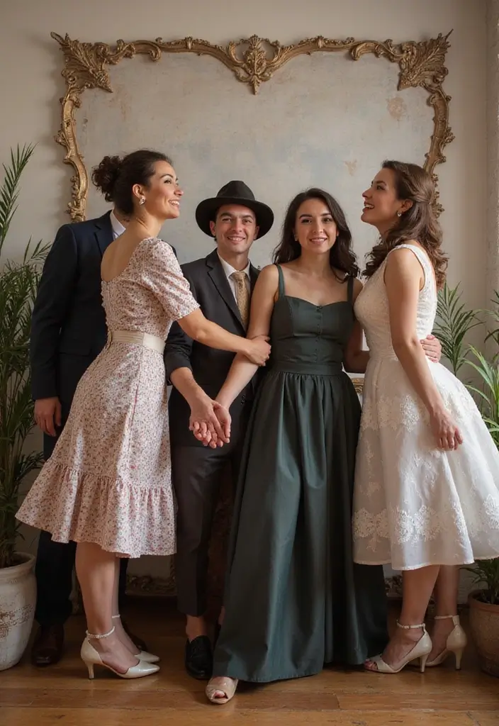 20 Wedding Guest Photo Ideas That'll Make Your Album Unforgettable (#1 Is a Must-Try!) - 14. Vintage Style Shoots