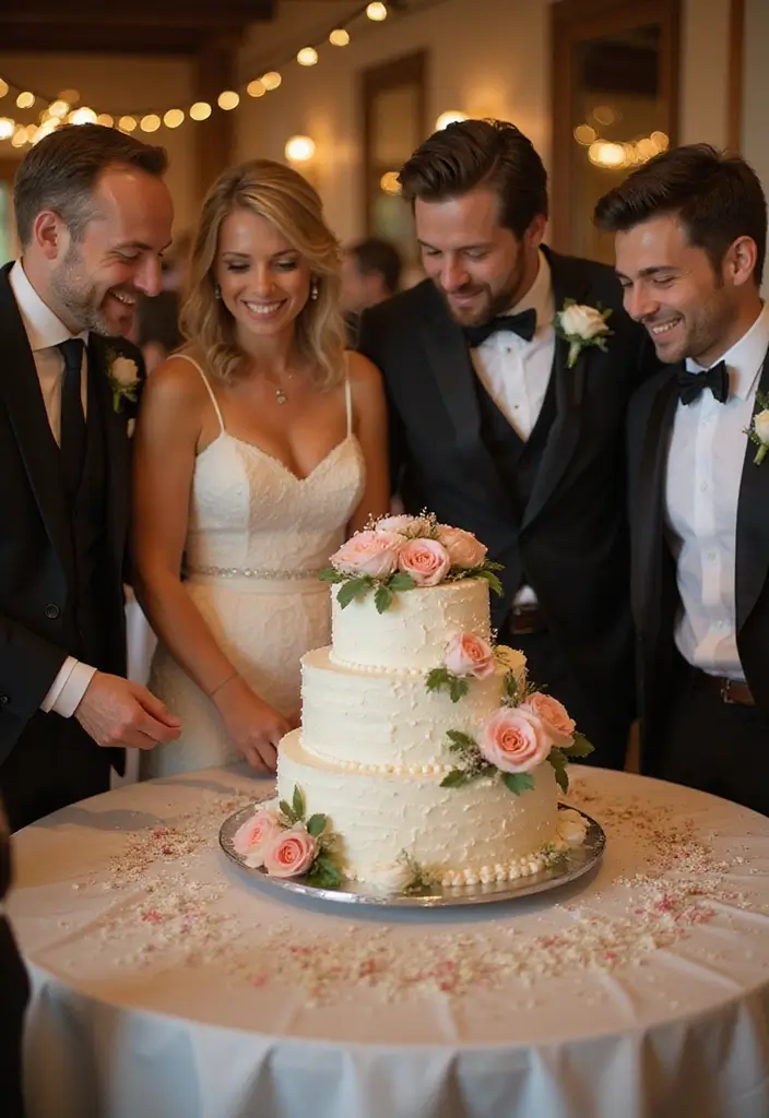 20 Wedding Guest Photo Ideas That'll Make Your Album Unforgettable (#1 Is a Must-Try!) - 7. The Wedding Cake Moment