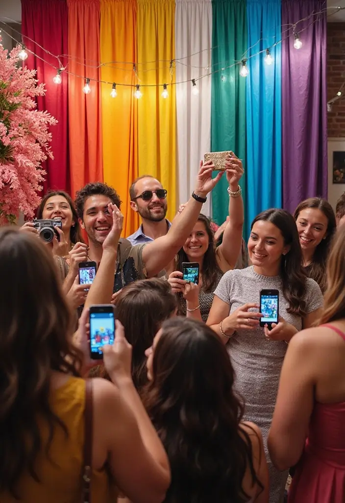 20 Wedding Guest Photo Ideas That'll Make Your Album Unforgettable (#1 Is a Must-Try!) - 9. DIY Photo Wall