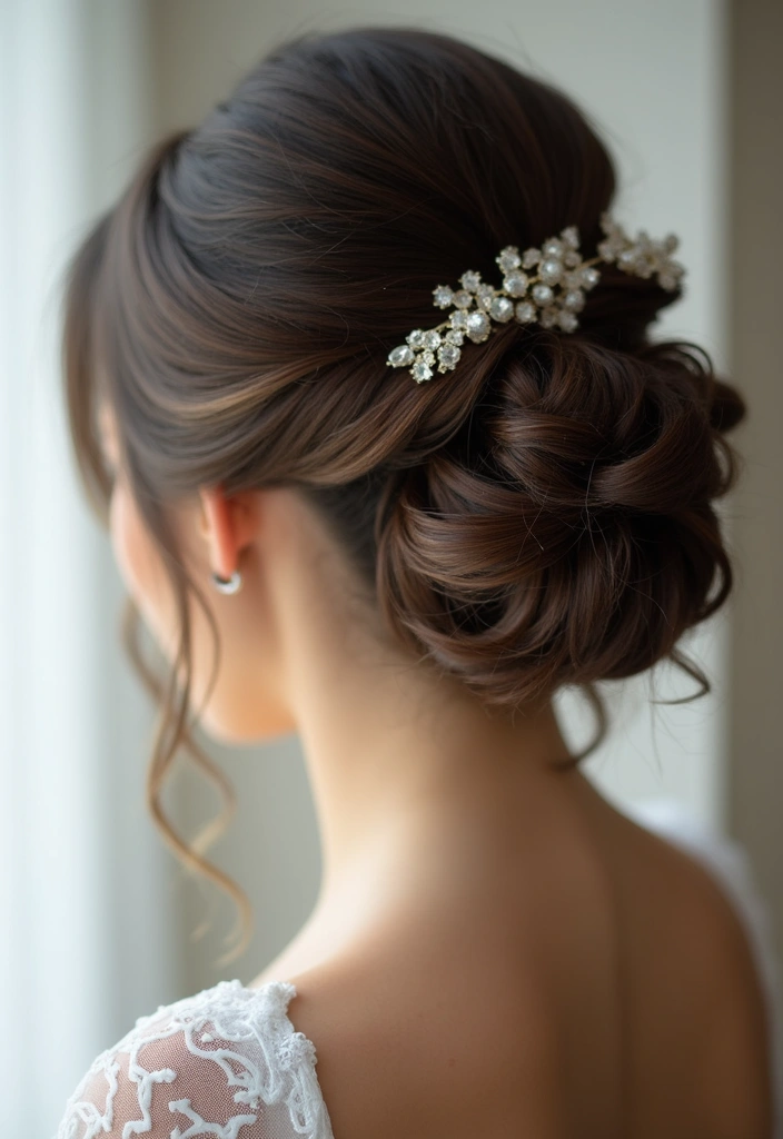 13 Breathtaking Wedding Hair Styles for Brides You Need to See! - 7. Romantic Chignon