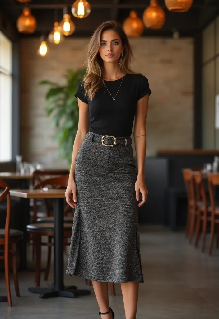 15 Stunning Wedding Guest Looks That'll Make You the Best Dressed (Watch Out, Bride!) - 12. Textured Midi Skirt and Top