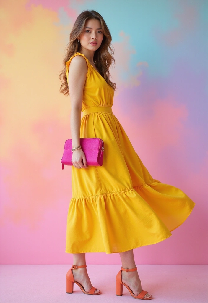 15 Stunning Wedding Guest Looks That'll Make You the Best Dressed (Watch Out, Bride!) - 7. Colorful A-Line Dress